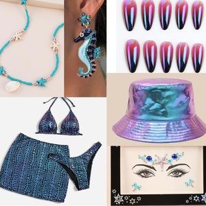 Under The Sea Blues Full Rave Outfit